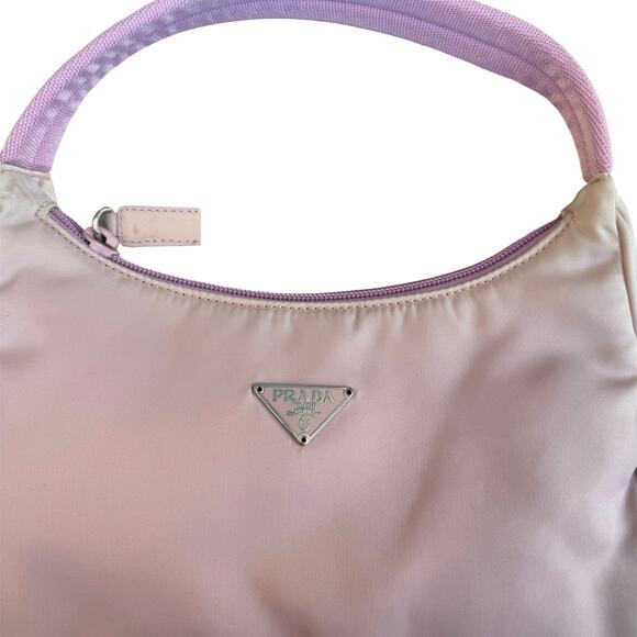 Vintage Prada Pink Nylon Shoulder Bag Y2K Re-Edition - Picture 2 of 5